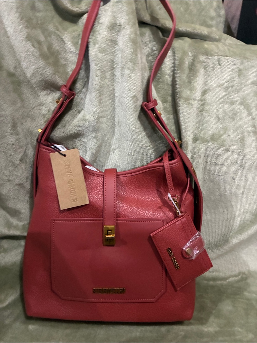 Steve Madden Rust Pebbled Boho Shoulder Bag